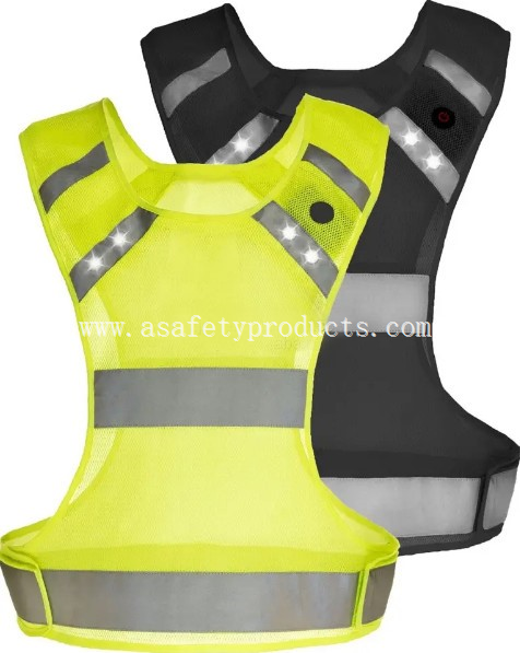 Flashing LED adjustable Running Hiking safety reflective vest Flashing LED adjustable Running Hiking safety reflective vest